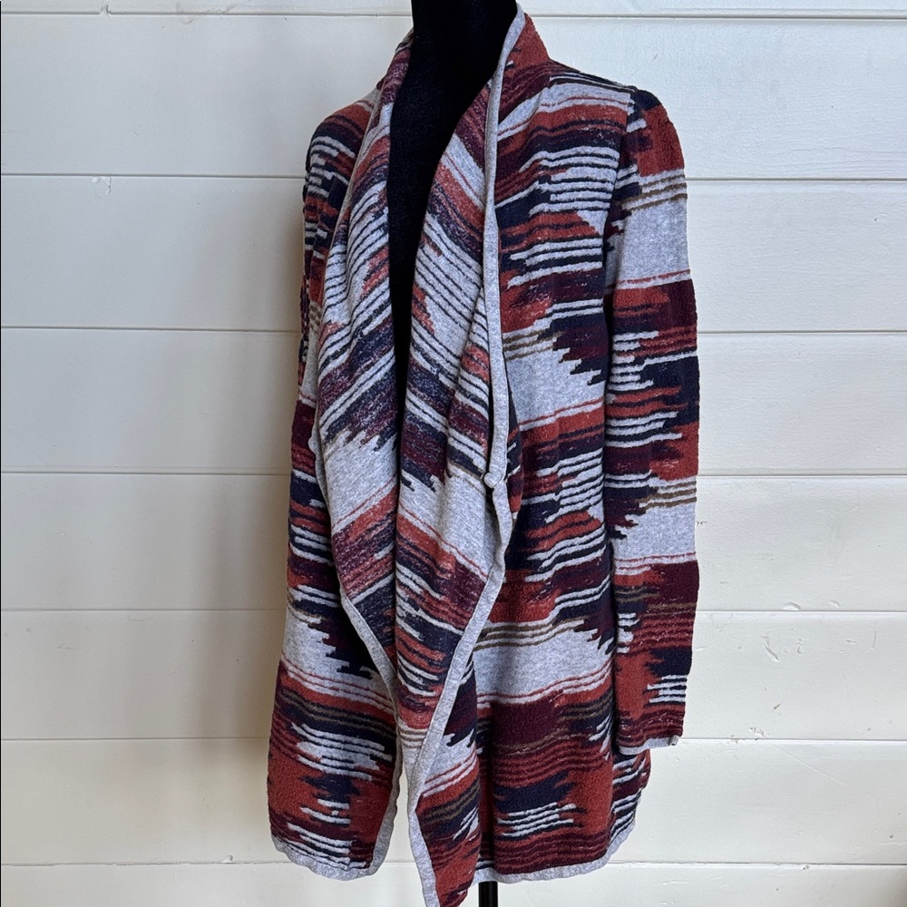 Lucky Brand Women’s S Southwestern Aztec Open Front Cardigan Duster Boho - Picture 11 of 14
